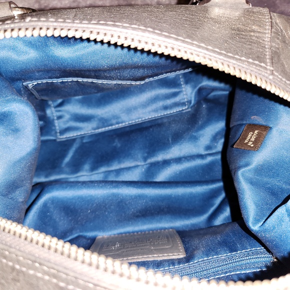 COACH Ashley Perforated Metallic Gunmetal Leather Satchel SALE SALE SALE!!! - Picture 16 of 16